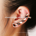 new elegant fashion design diamond black white single stone earring designs